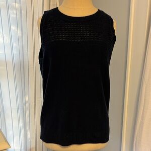 LOFT Navy Sleeveless Sweater